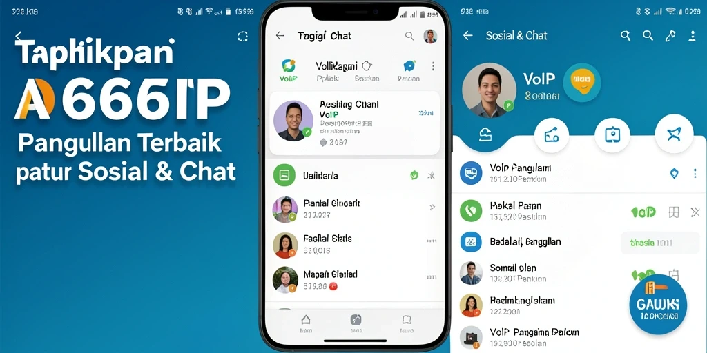 Tampilan antarmuka aplikasi VoIP Panggilan 66K yang modern dan sederhana.