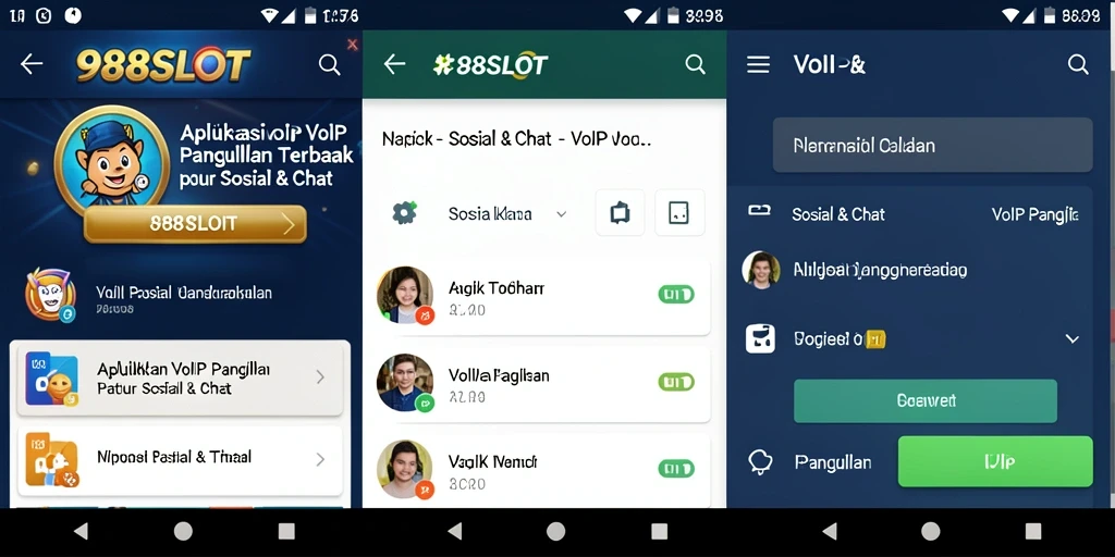 Antarmuka pengguna sederhana dan intuitif dari 988SLOT untuk VoIP Panggilan.