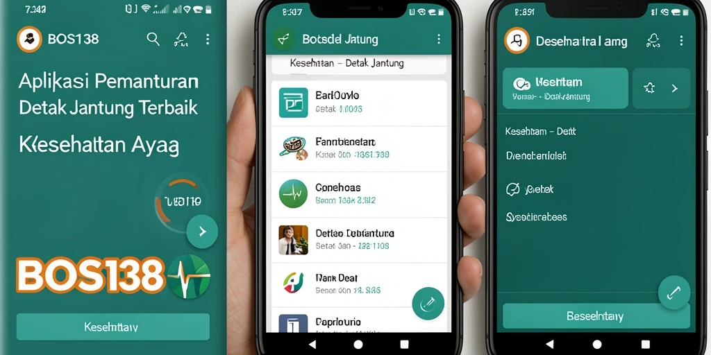 Tampilan antarmuka BOS138 untuk memantau detak jantung dengan mudah.