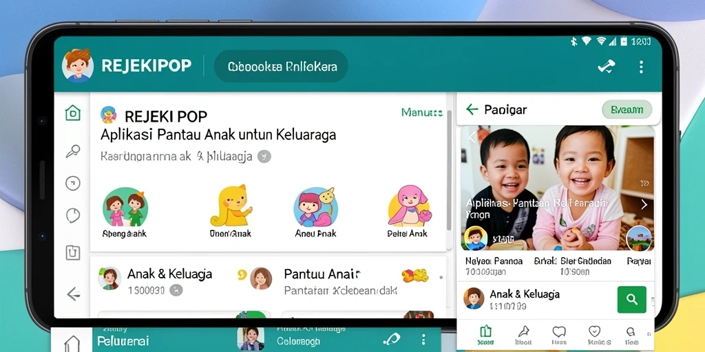 Tampilan antarmuka REJEKIPOP yang intuitif untuk memantau aktivitas anak.