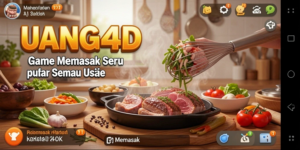 Tampilan antarmuka UANG4D saat memasak hidangan lezat.