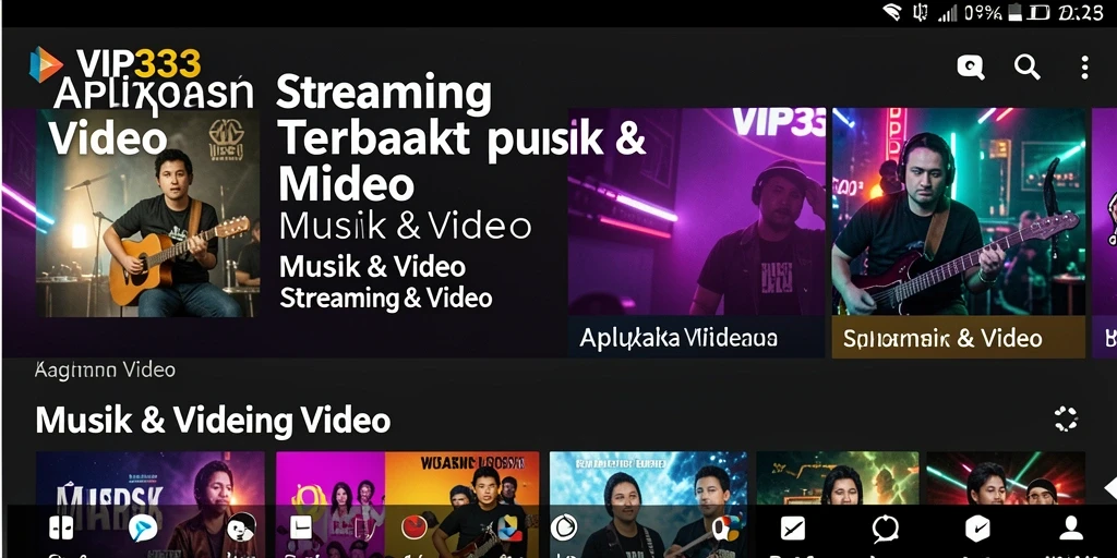 Tampilan antarmuka VIP333 yang sederhana untuk Streaming Video.