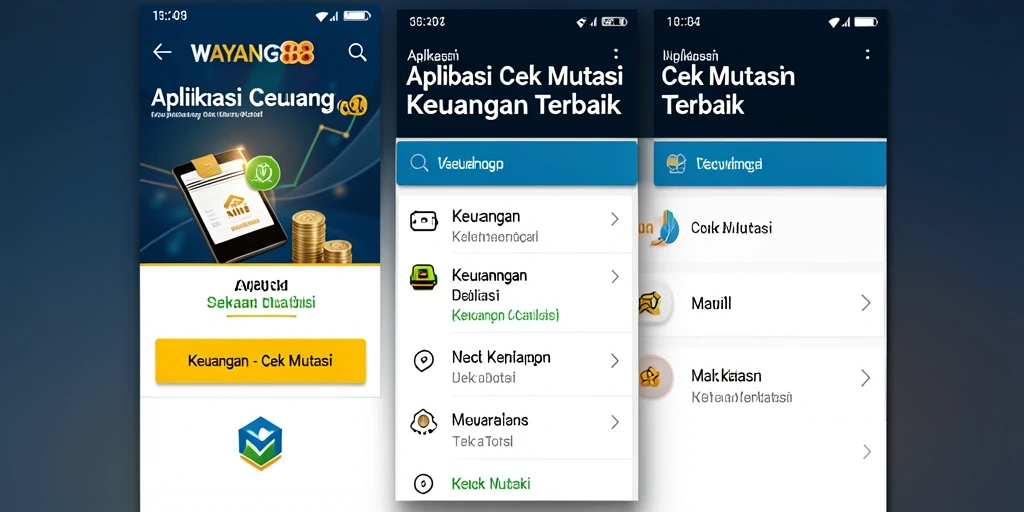 Tampilan antarmuka utama WAYANG88 untuk cek mutasi transaksi keuangan.